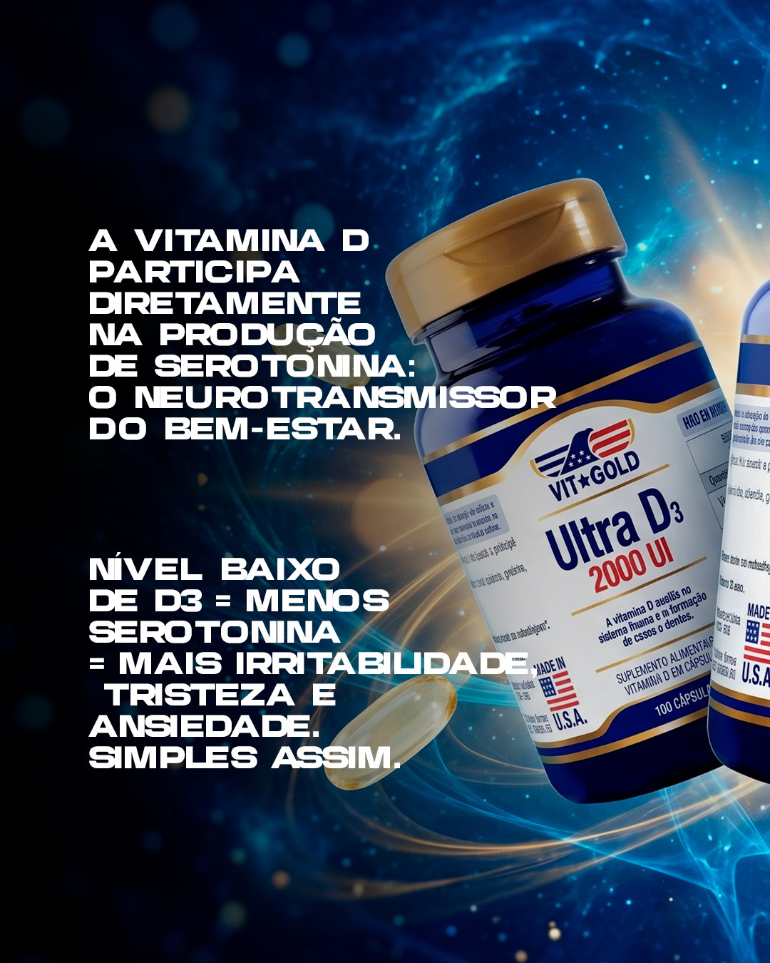 VitGold · vitamina D e serotonina