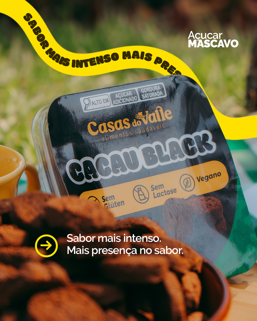 Cacau Black · sabor mais intenso